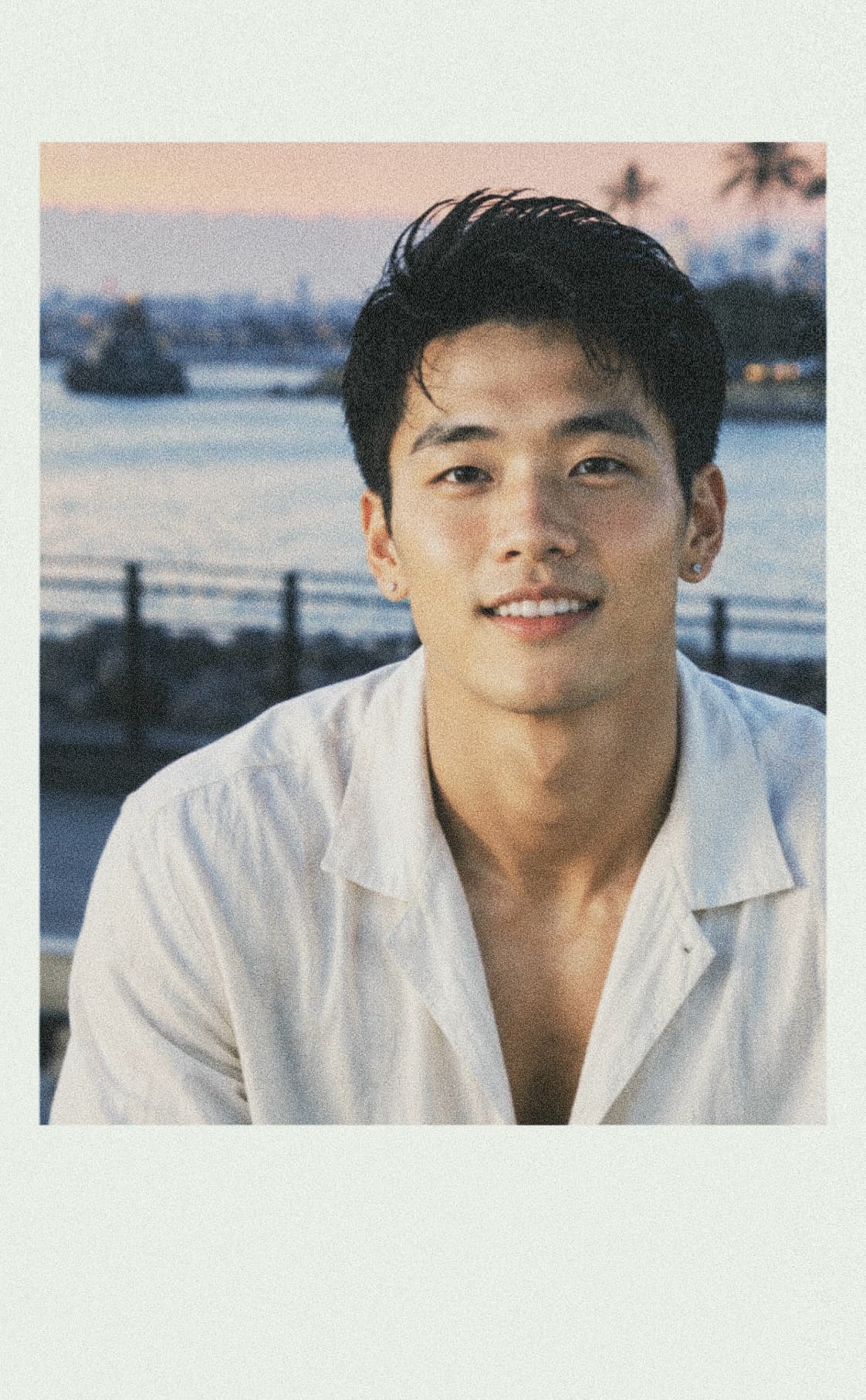 Waterside portrait at dusk