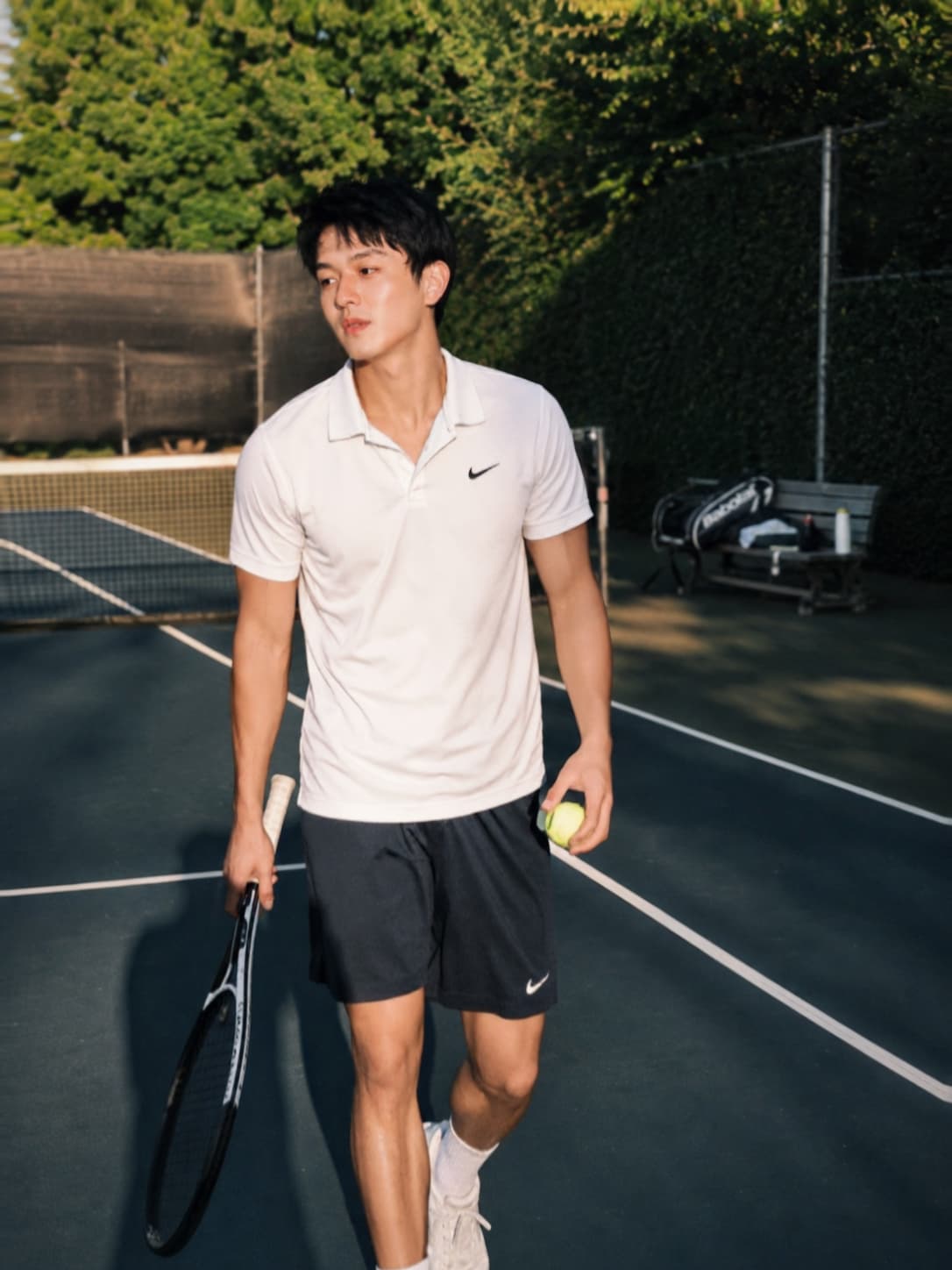 Tennis player on court