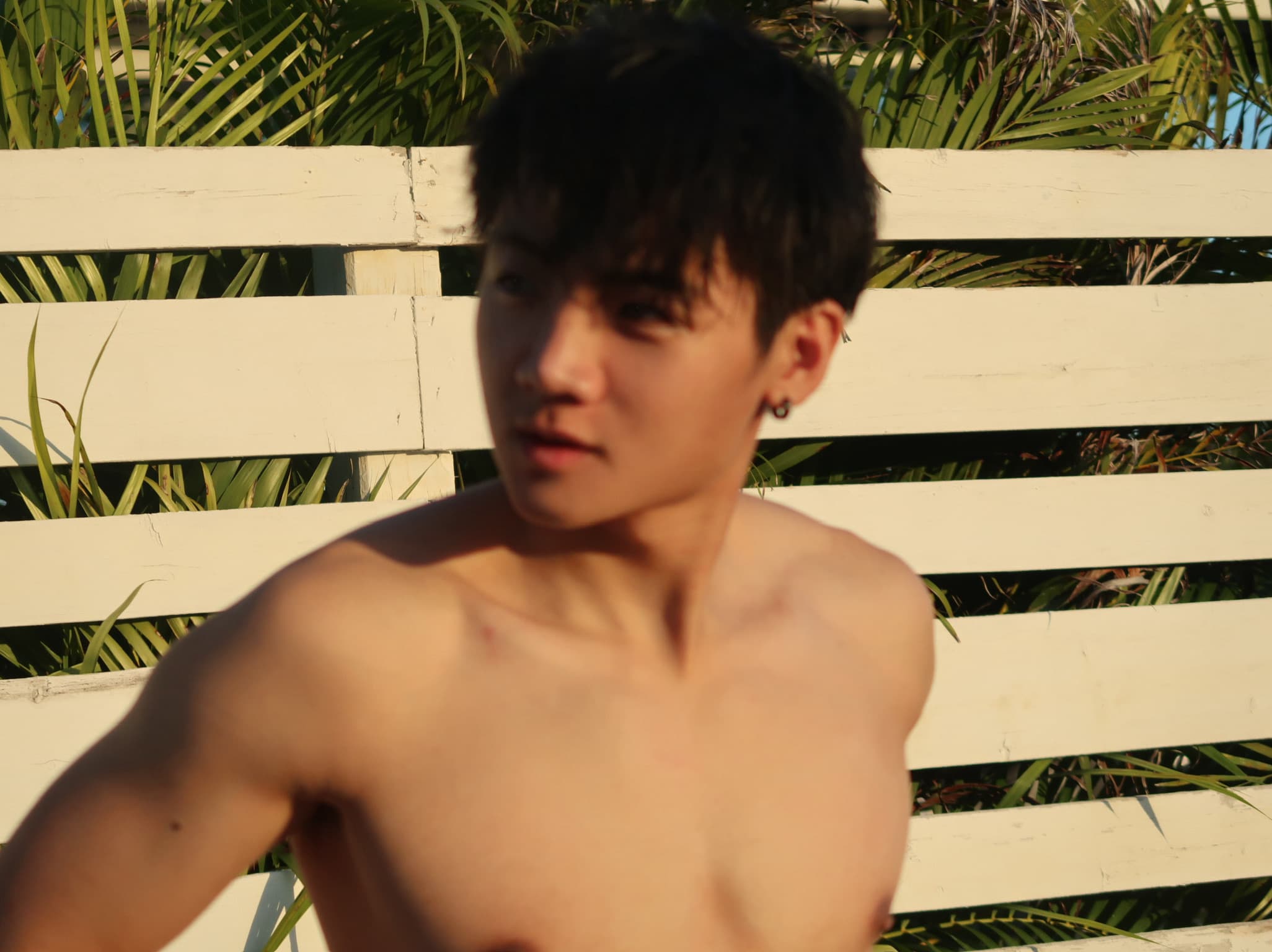 Soft focus portrait in warm light